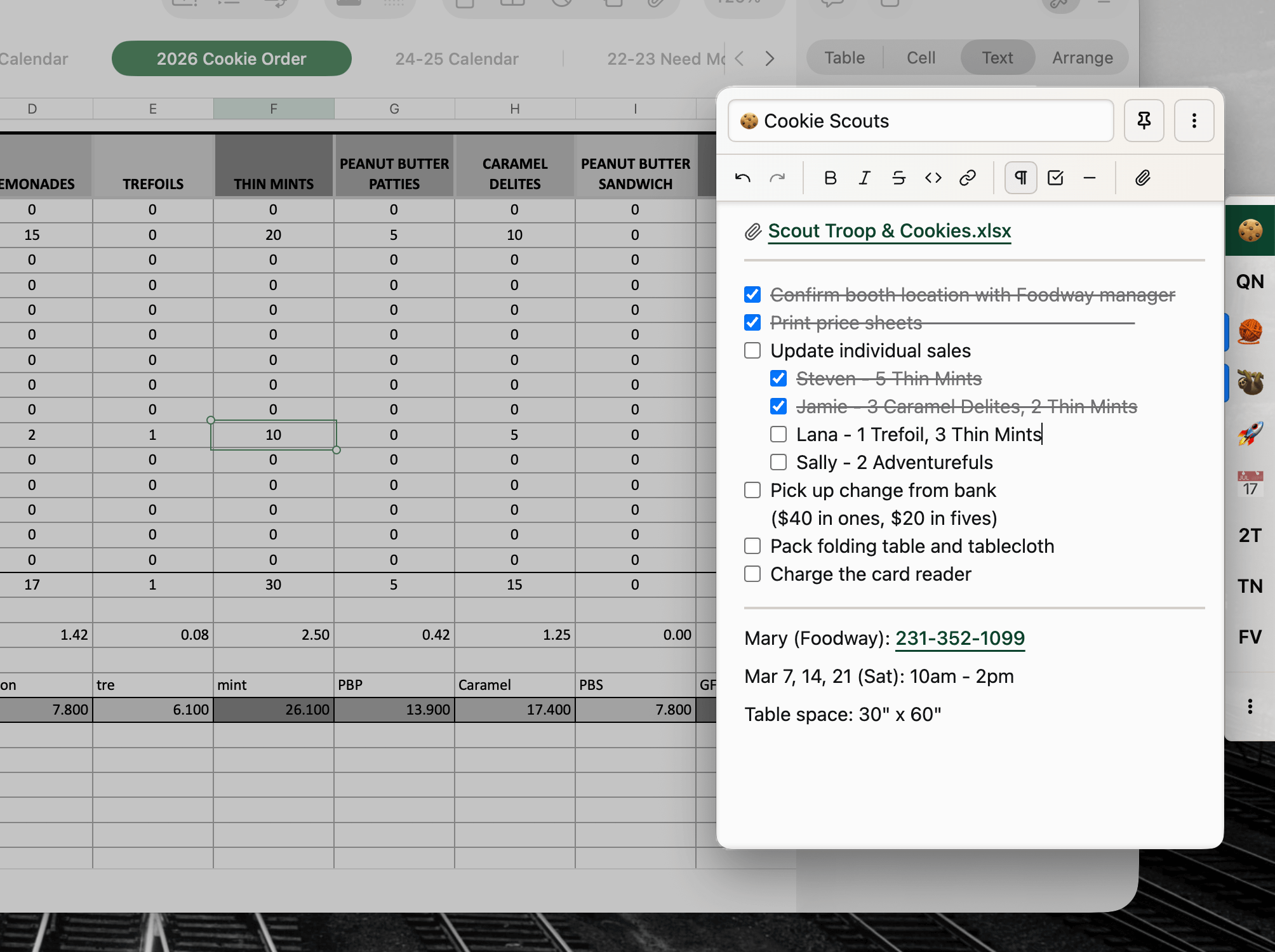 Slip Switch keeping a Getting Started checklist visible on top of a design application